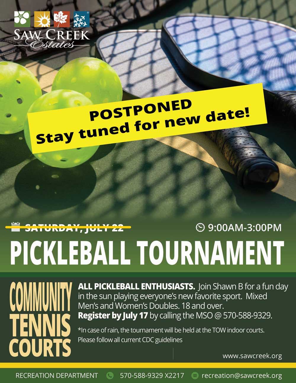 Pickleball Tournament Saw Creek Estates