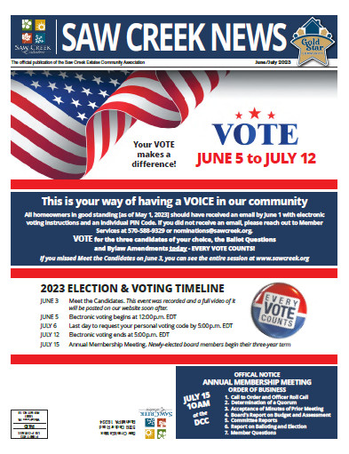 Saw Creek Newsletter – Election Edition 2023