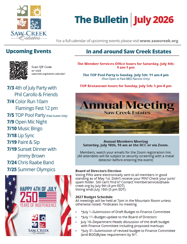 JULY BULLETIN