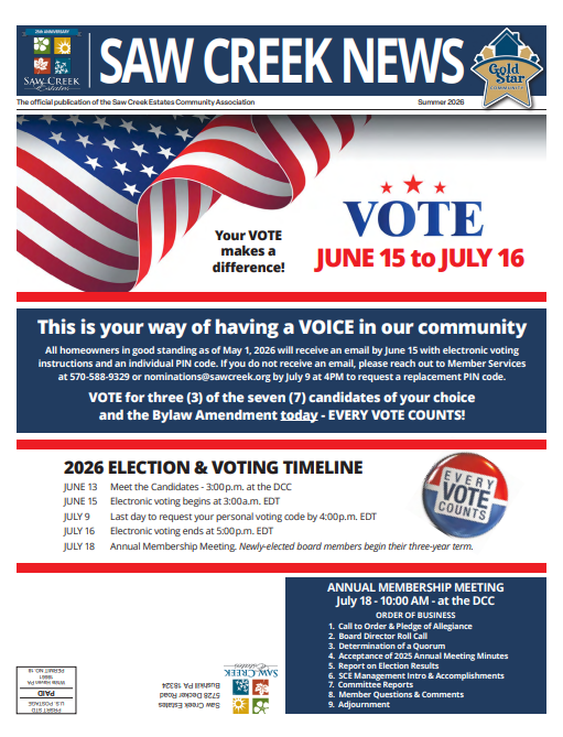 Saw Creek Newsletter – Election Edition 2026