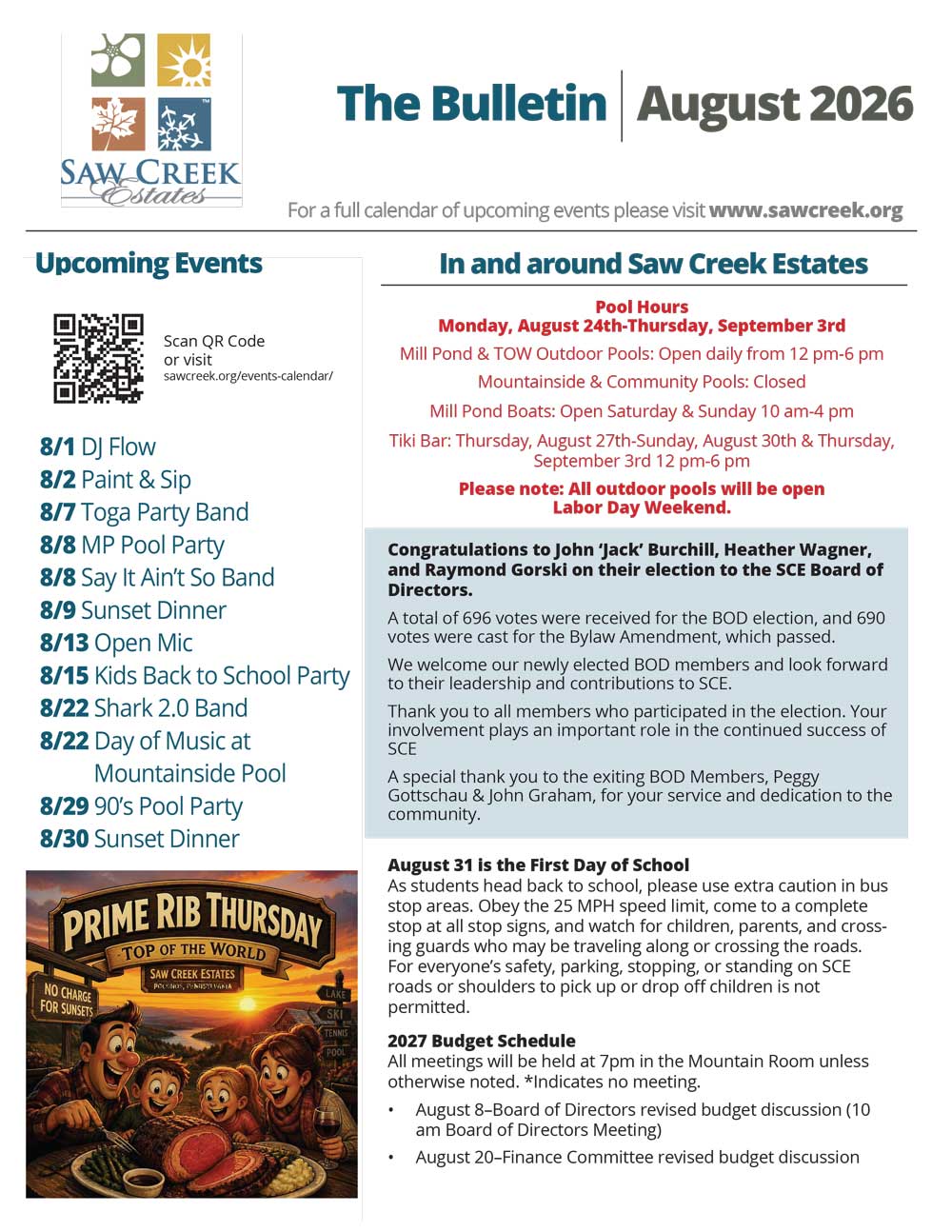 AUGUST BULLETIN