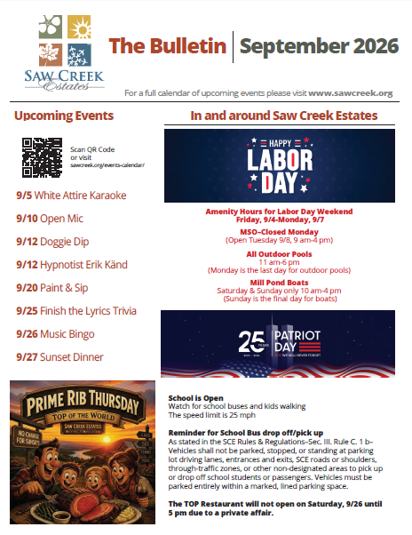 SEPTEMBER BULLETIN